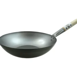 Wok Pande Carbon Stål Flad Bund 30cm